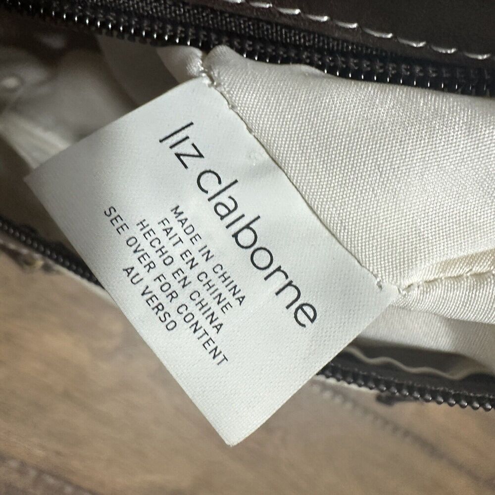 Liz Claiborne Small Purse Handbag Beige Pre Owned SZ 10x6 inches - Picture 5 of 12